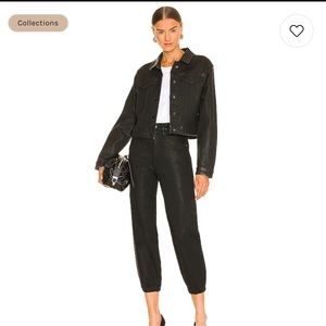 Frame The Lounge Jean in Noir Coated